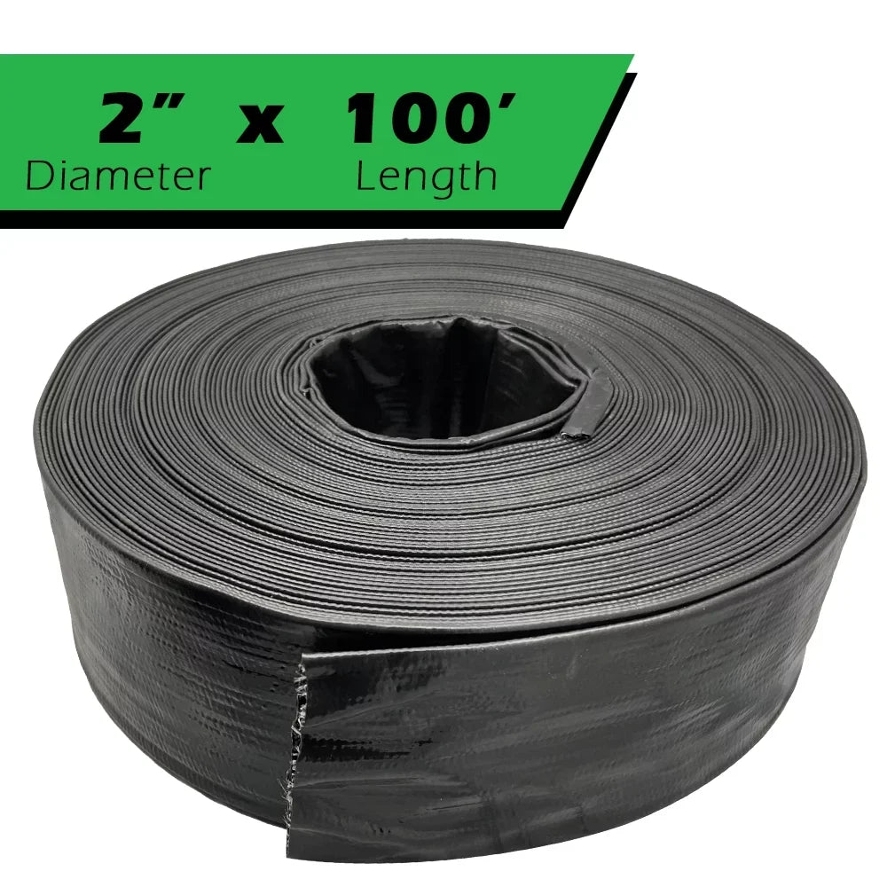 Primal Accessories Backwash Hose 2 inch x 100 feet Commercial Grade Midnight 3 Bar / 43.5 psi