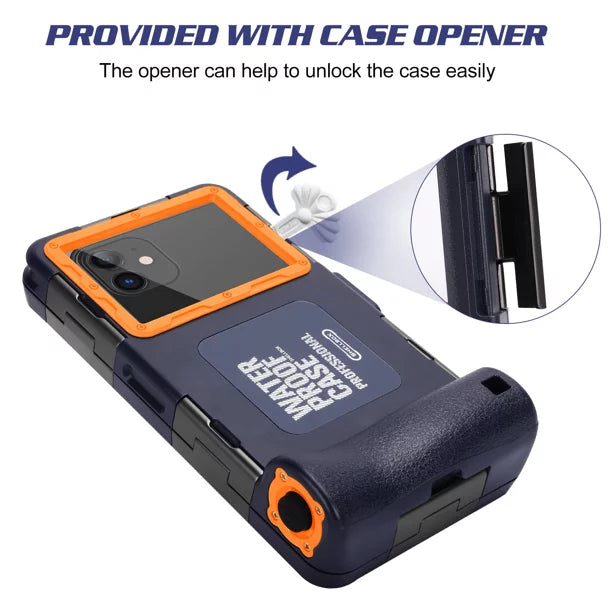 UrbanX Professional [15m/50ft] Swimming Diving Surfing Snorkeling Photo Video Waterproof Protective Case Underwater Housing for Tecno Pova Neo And all Phones Up to 6.9 Inch LCD with Lanyard