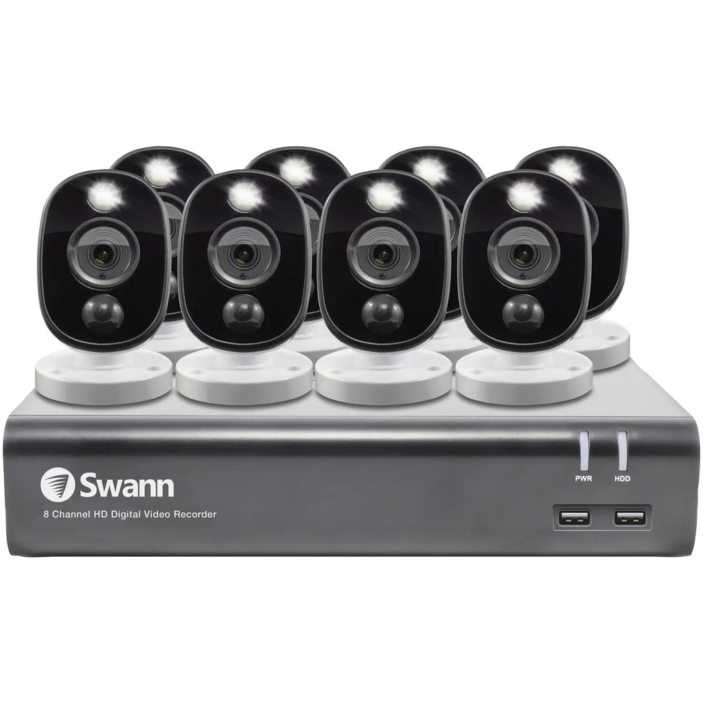 Swann SWDVK-845808WL-US 1080p Full HD Surveillance System Kit with 8-Channel 1 TB DVR and Eight 1080p Cameras