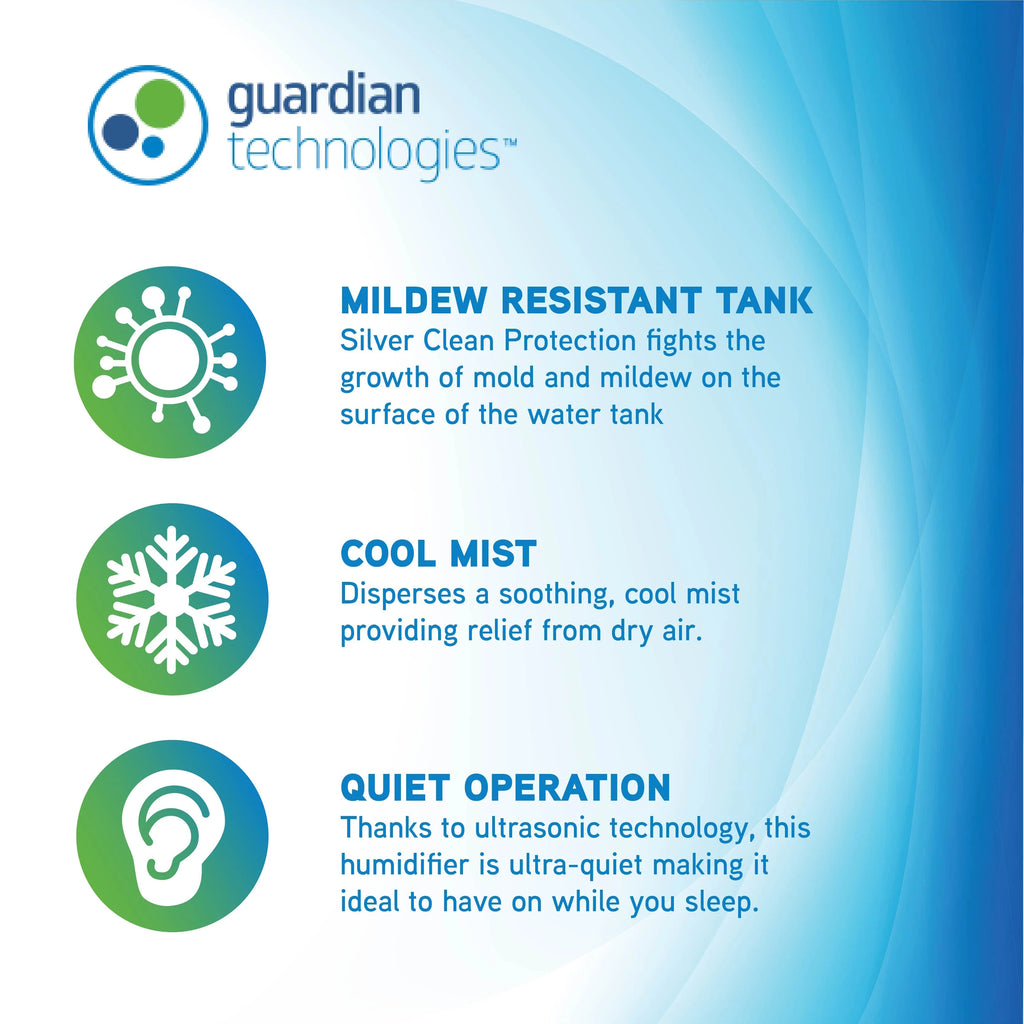 PureGuardian 30-Hour, 0.5 Gallon, Cool Mist Ultrasonic Humidifier with Aromatherapy Tray, H940AR
