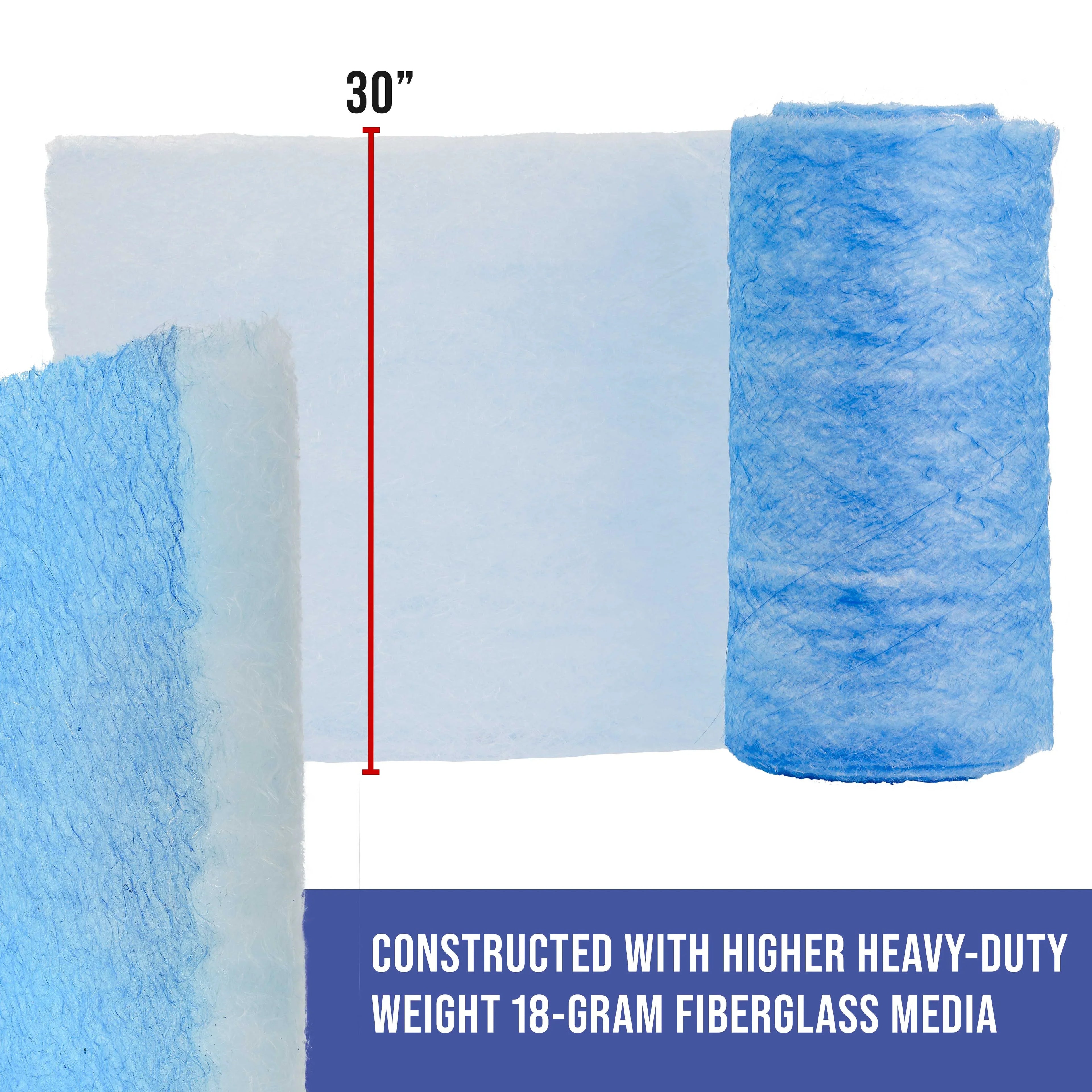 Master Elite Premium Paint Spray Booth Exhaust Filter Roll, 30" x 100' - 18 Gram Heavy-Duty Fiberglass Paint Arrestor - Captures Traps Overspray Paint Particles in Auto Autobody Refinish Booths