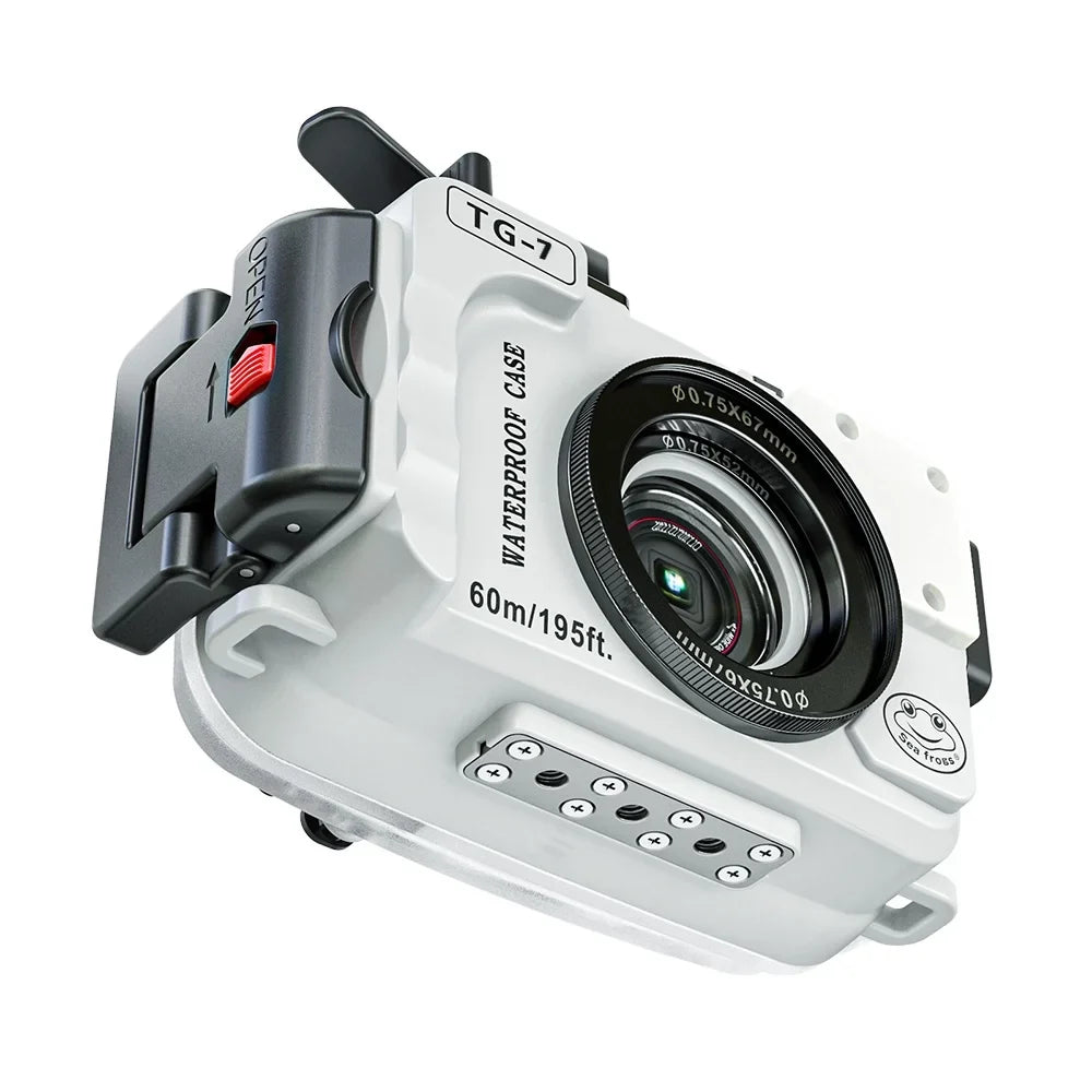 GoolRC TG 7 Camera Housing Case, Underwater 60m Diving Protective Case with Adapter