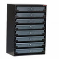 8-Drawer Heavy Duty Metal Sliding Rack Cabinet Ebony
