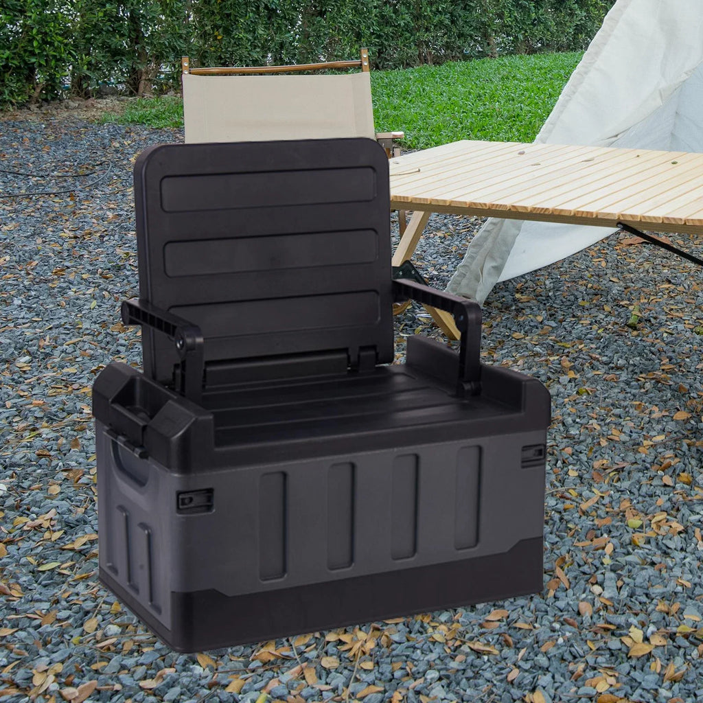 Car Trunk Organizer Portable Car Boot Storage Organiser for Cars SUV Cooking Dark