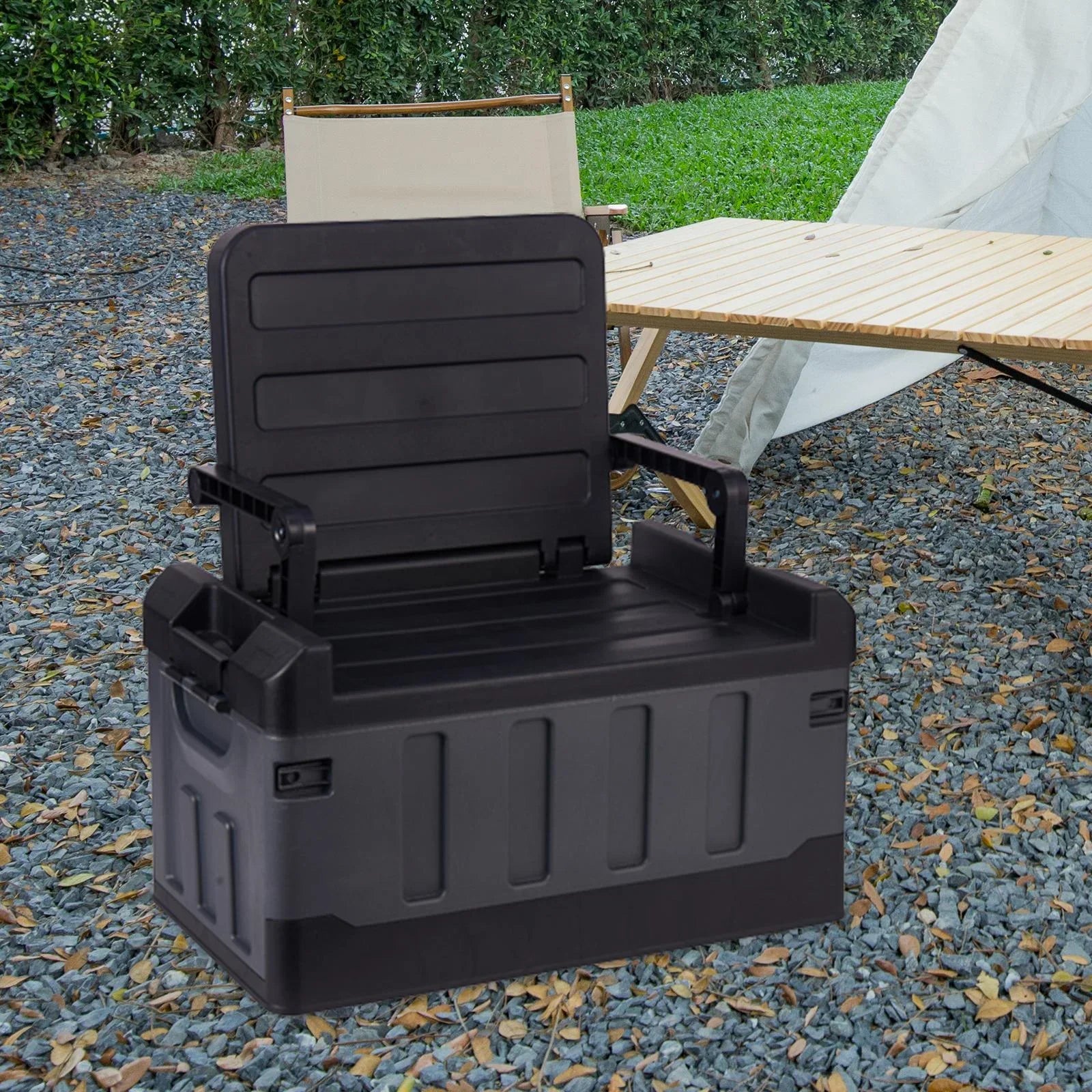 Car Trunk Organizer Portable Car Boot Storage Organiser for Cars SUV Cooking Dark