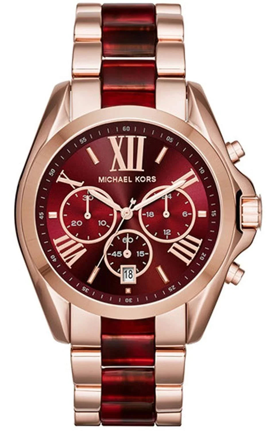 Michael Kors MK6270 Bradshaw Burgundy Red Chronograph Wrist Watch for People