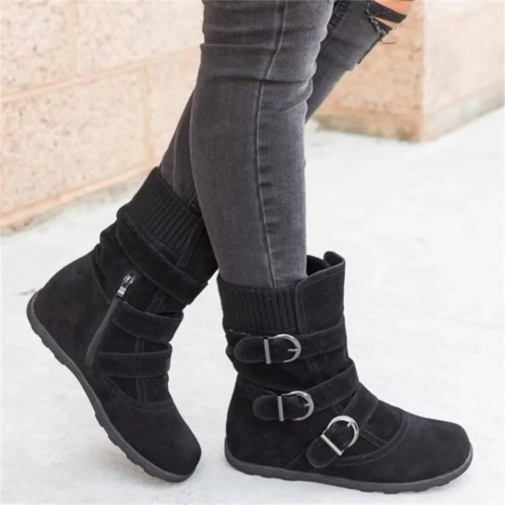 People Classic Boots Gentlemen Warm Snow Boots Flat Plush Casual Ladies Shoes Plus Size Autumn Winter Outdoor Booties