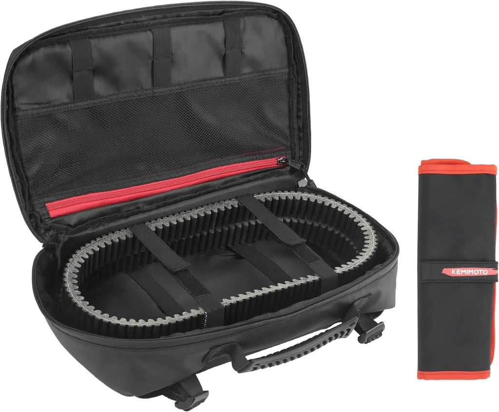 Kemimoto UTV Drive Belt Clutch CVT Storage Bag ATV Tool Organizer Tool Bag Compatible with Can Am X3 Outlander Polaris RZR Ranger