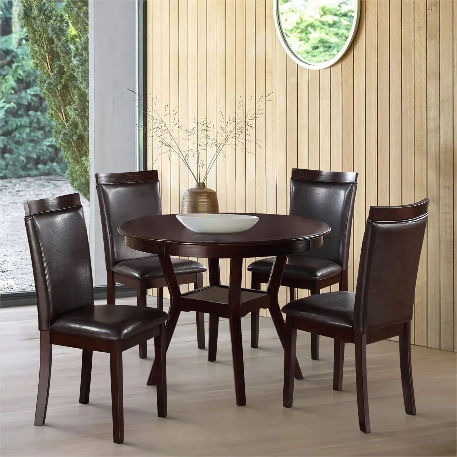 Lexicon Individuals 5 Piece Wood Dining Set in Espresso