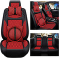 KABUQI Guc ci,same model Termination Luxury Seat Covers Full Set Leather Fit Automotive Seat Covers & Accessories for 5 Seat Cars SUV Pick-up Trucks, Pillows and Steering Wheel Cover Included(Gray)