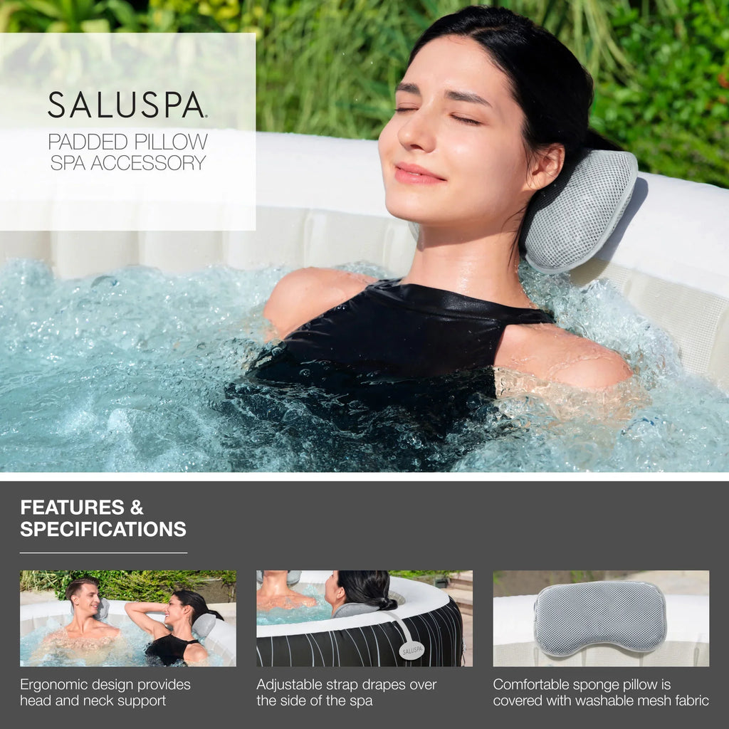 Bestway SaluSpa Honolulu AirJet Hot Tub w/6 Pool/Spa Seat & 6 Pillows