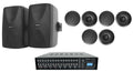 Rockville ROCK MATRIX Multi Room Home Receiver+6) Ceiling+2) Midnight Wall Speakers