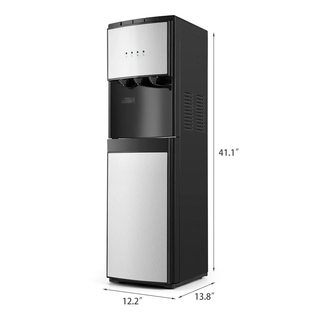 COSVALVE 5 Gallon Bottom Loading Hot Cold Normal Water Dispenser (Silver, Dark