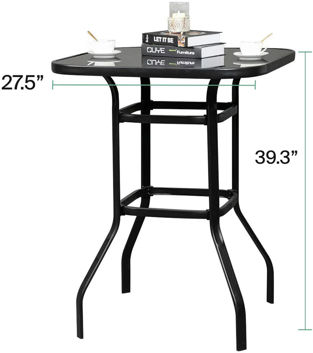 Scarlett Aesthetic Design With Solid Glass Bar Table For Indoor Use