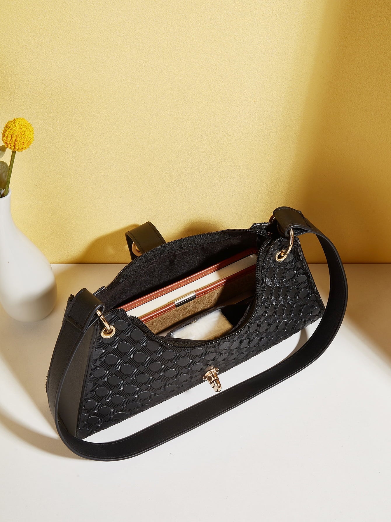 Fashion new oil edge printing dot underarm bag Gentlemen shoulder handbag manufacturer wholesale Gentlemen bag