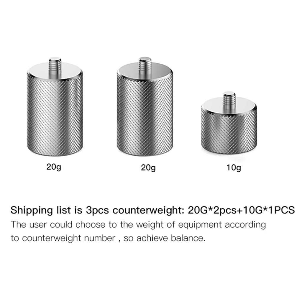 Nebublu Counterweight for DJI OSMO Mobile 3 OM 4, 3pcs Metal Counter Weight 50g, Hand,held Gimbal Stabilizer, Optimal Balance for Smartphone Video Shooting