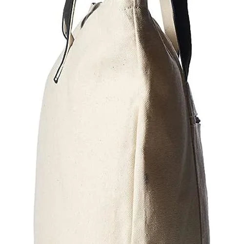 Sturdy Tote Bags 12Oz Canvas With Front Zipper Pocket Large Fancy Reusable Gift Tote Bags