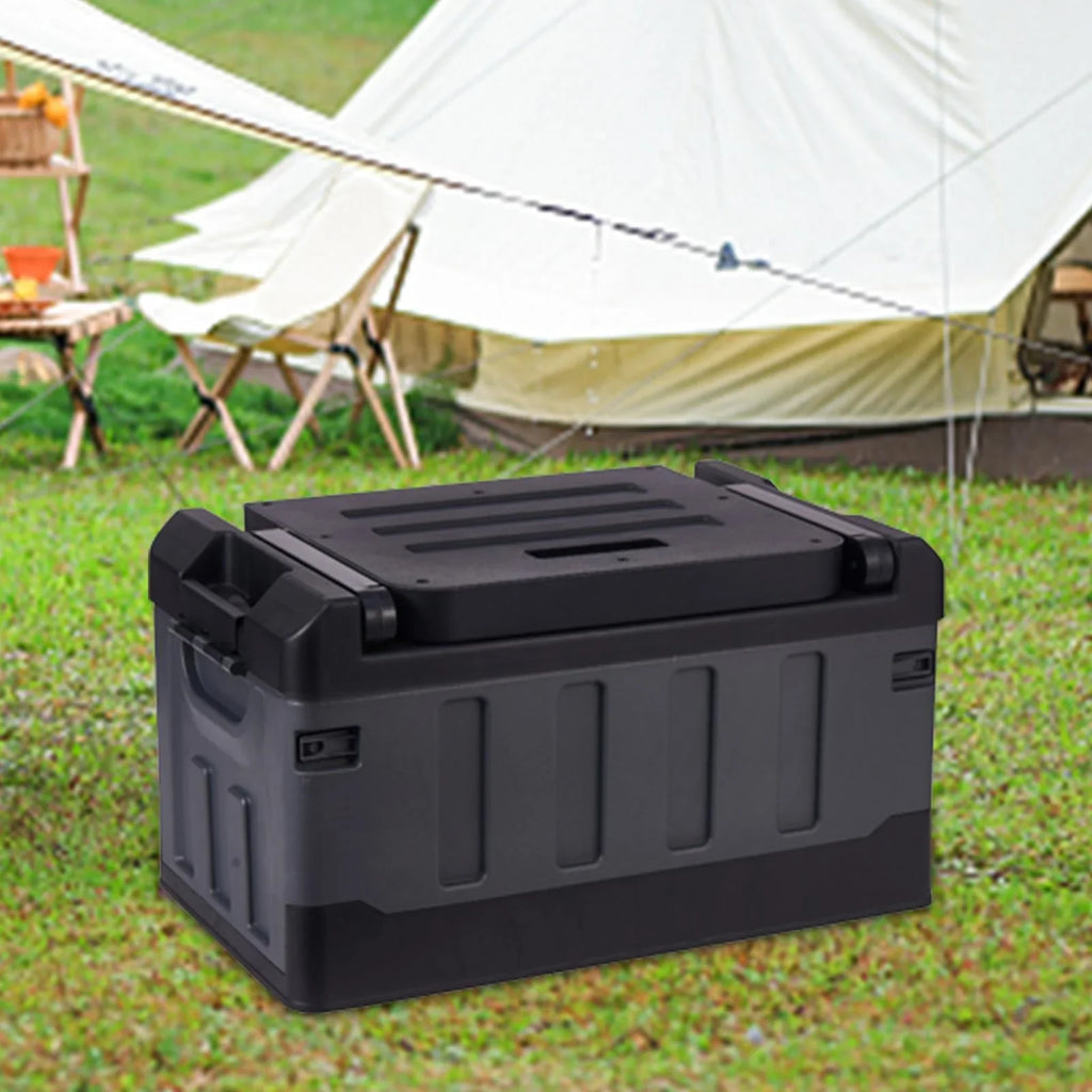 Car Trunk Organizer Portable Car Boot Storage Organiser for Cars SUV Cooking Dark