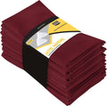 Utopia Kitchen Burgundy Cloth Napkins [12 Pack, 18x18 Inch] Cotton Final Point Washable and Reusable Table Dinner Napkins for Hotel, Lunch, Restaurant, Weddings, Event and Parties 18x18 Inch Burgundy