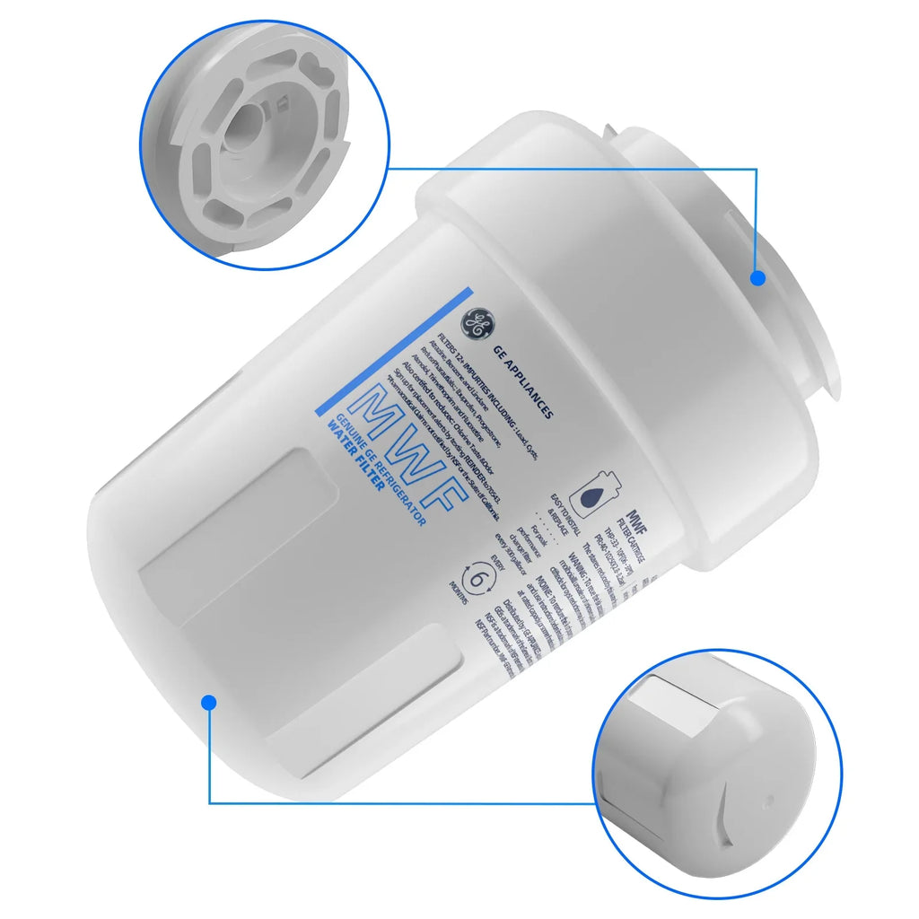 6 Pack MWF Refrigerator Water Filter Gentlemen , Compatible with SmartWater MWF, MWFINT, MWFP, MWFA,GWF, GWFA Fridge Water Filter