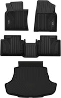 3W Floor Mats & Cargo Liner for Toyota Camry 2018-2024 ONLY FWD TPE All Weather Custom Fit Floor Liner and Trunk Mat for Camry FWD (Not for Hybrid or AWD)