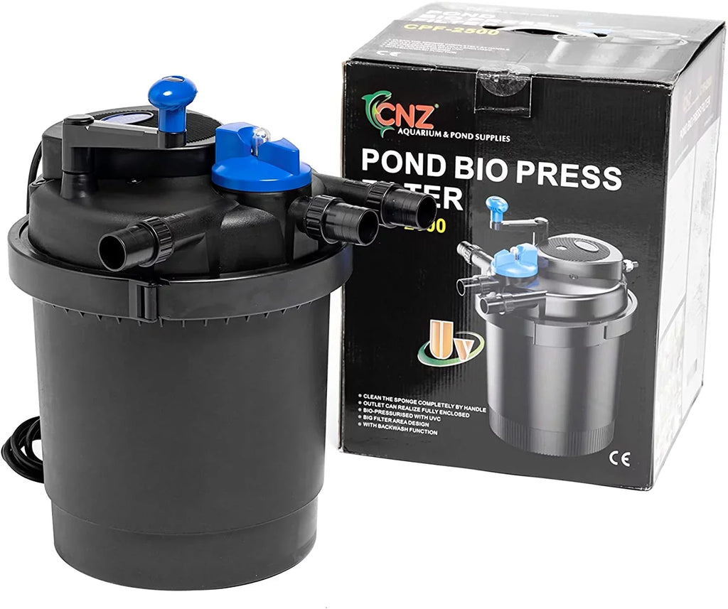 CNZ CPF-2500 Bio Pressure Pond Filter with 13w Clarifier, Up to 1600 gallons