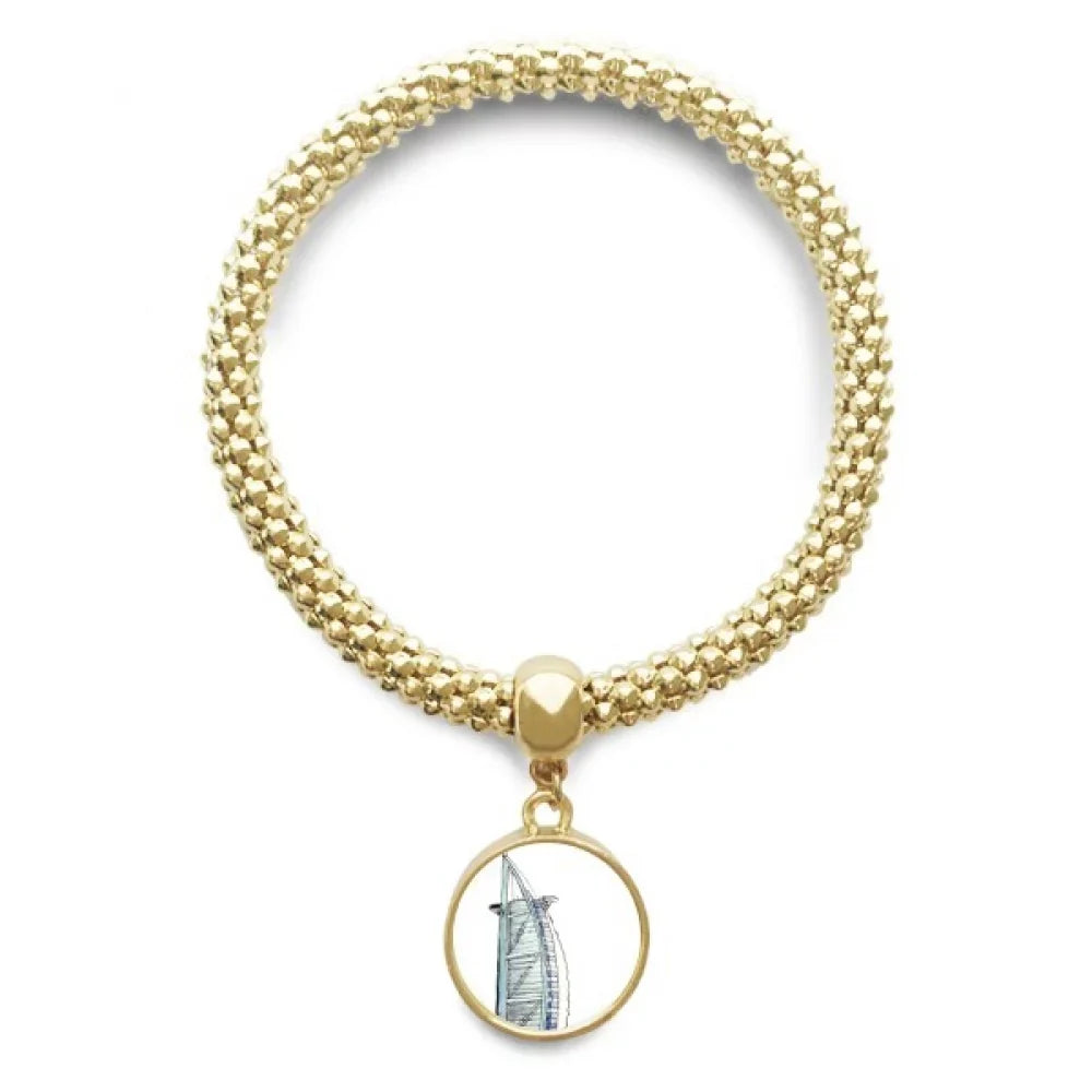 burj al-arab luxury hotel dubai en bracelet round Edge jewelry chain