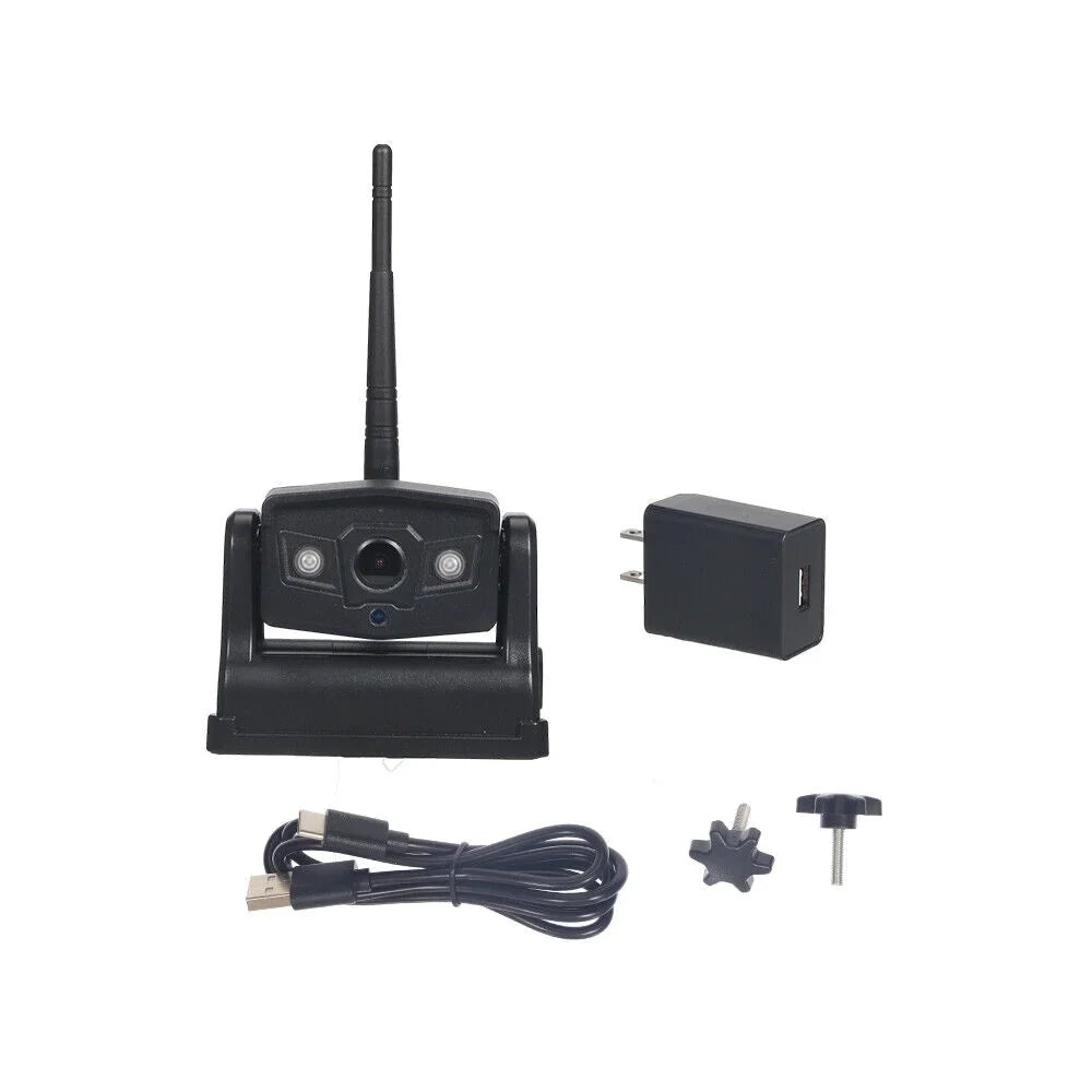 JLLOM Reliable Backup Camera, Magnetic WiFi Wireless, 9600mAh Battery, Front/Rear View