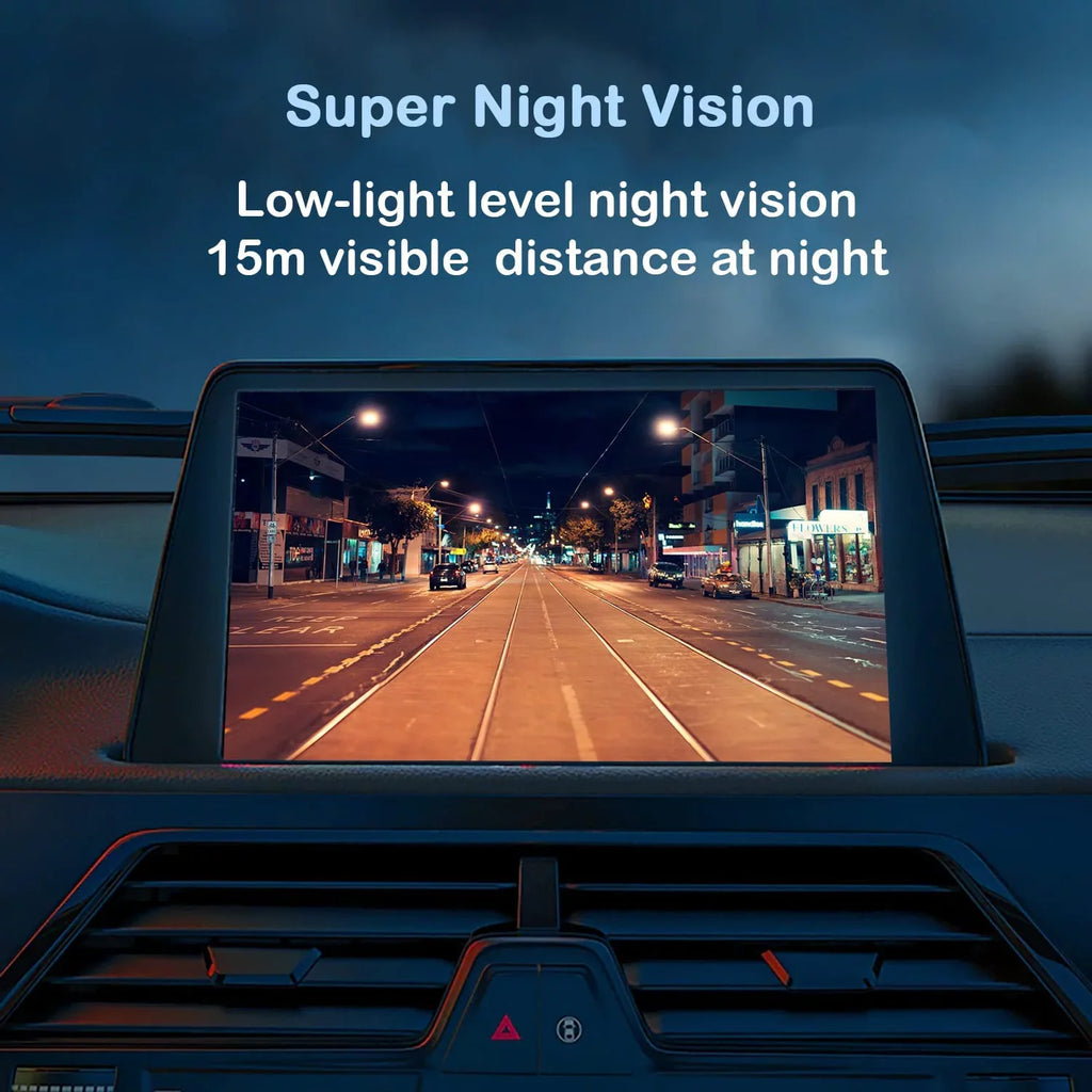 CAM118 Backup Camera Frame License Plate HD Night Vision Rear View 170° Angle Waterproof Compatible with Clarion, Dual, BOSS, Jensen, Stinger, Pioneer, SoundStream, Sony, Kenwood, JVC, Rockford