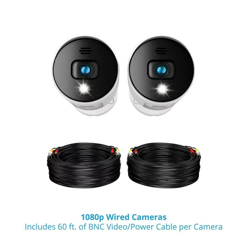 Night Owl 4K Ultra HD Wired Indoor/Outdoor Built-in Motion-Activated Spotlights