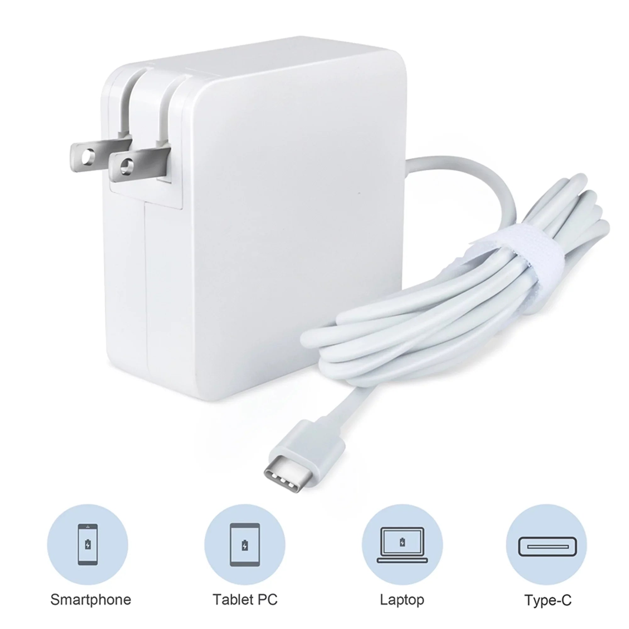 KONKIN BOO Compatible White 65W USB Type-C AC Adapter Charger Individuals for Dell XPS 13 7390 P82G003 2-in-1 Laptop PSU