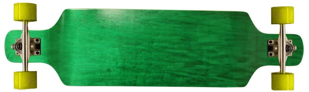Drop Down Longboard Complete 9.4 x 38 Green Concave Maple Symmetrical Shape