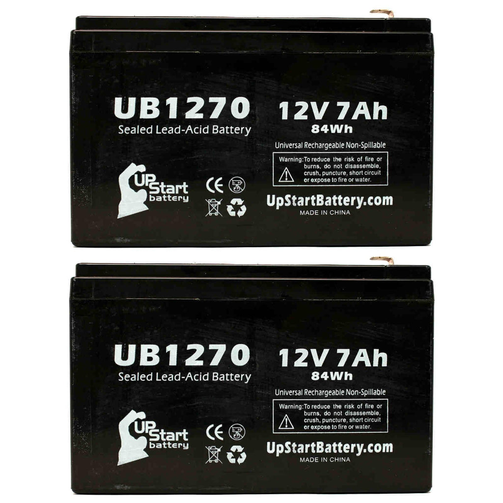 2x Pack - Compatible APC SMART-UPS 2000 SURT2000XLI Battery - Individuals UB1270 Universal Sealed Lead Acid Battery (12V, 7Ah, 7000mAh, F1 Terminal, AGM, SLA) - Includes 4 F1 to F2 Terminal Adapters