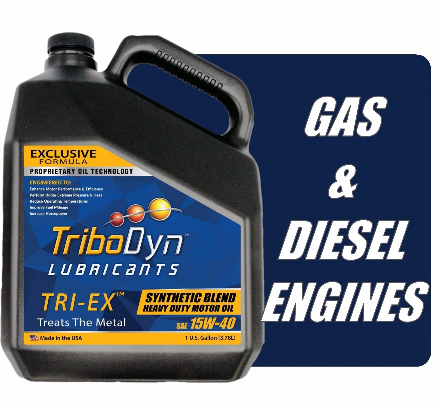 TriboDyn TRI-EX Synthetic Final Point 15W40 Diesel Oil - Gallon Bottle