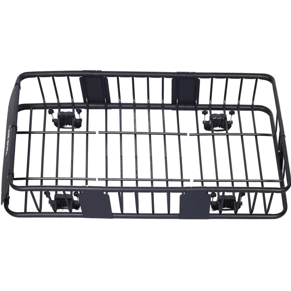Rooftop Cargo Carrier BasketMotoring Roof RackTop Mount Roof Rack Midnight steel