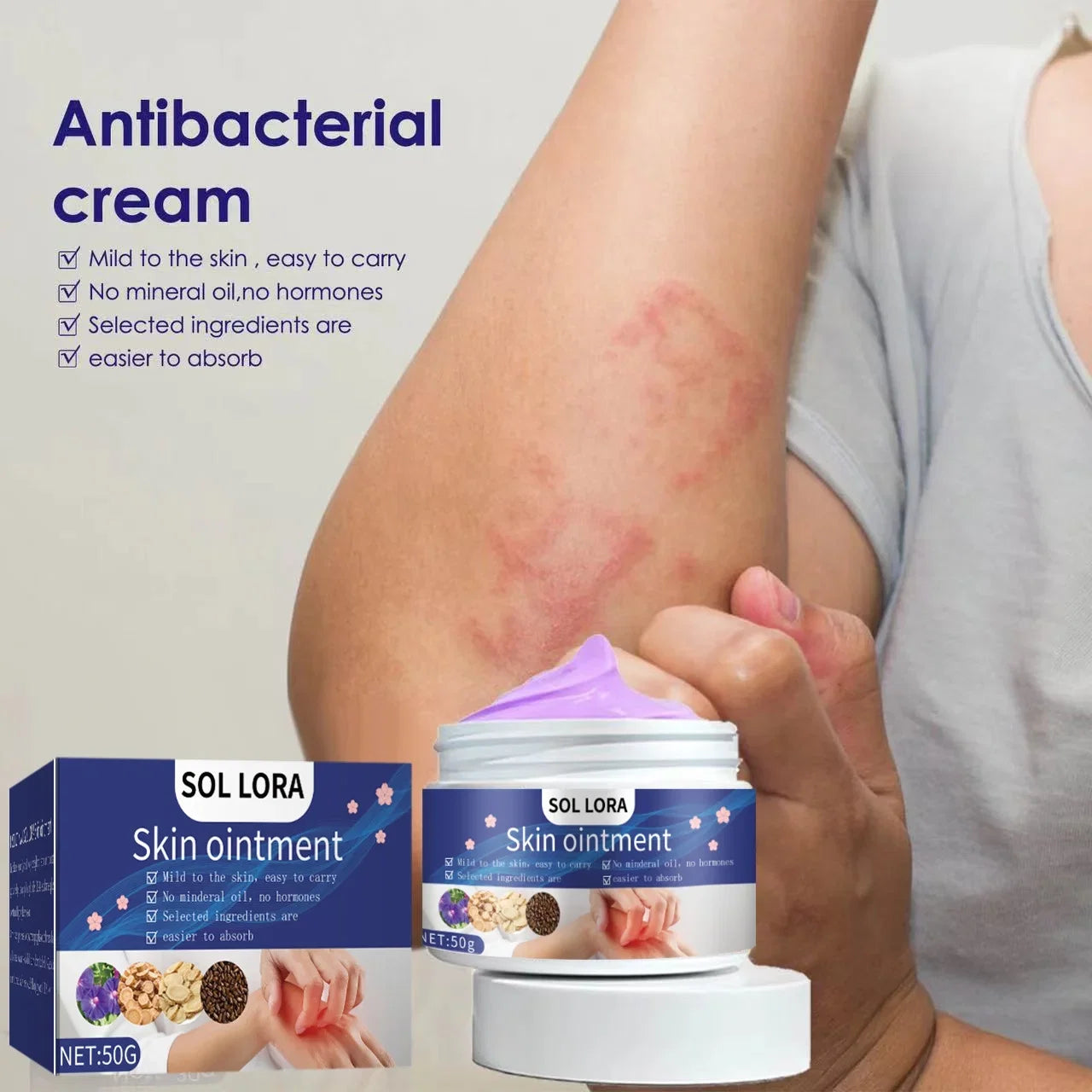 Echinacea Barrier Recovery Cream 50g I Echinacea Skin Itch Relief Cream for Relief from Rashes, Skin Irritations, Razor Burn, Insect Bites, or Sunburns-Non-Greasy I for Long Lasting Skin Barrier-5PCS