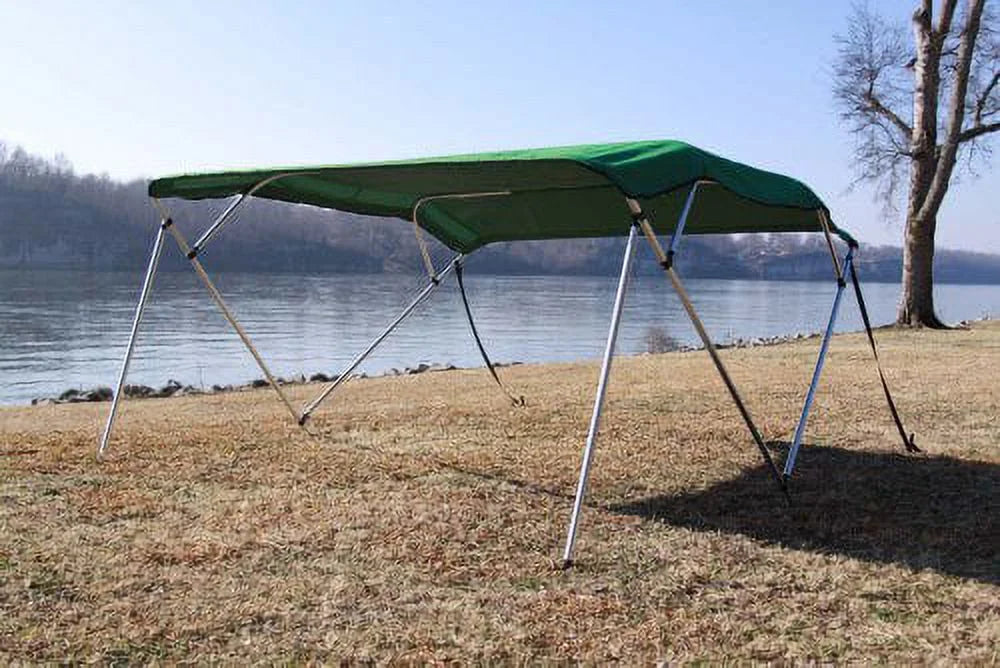 New Green Vortex Pontoon / Deck Boat 4 Bow Bimini Top 8' Long, 8' Wide 91-96" Wide, 54" High, Complete Kit, Frame, Canopy, and Hardware (FAST SHIPPING - 1 TO 4 BUSINESS DAY DELIVERY)
