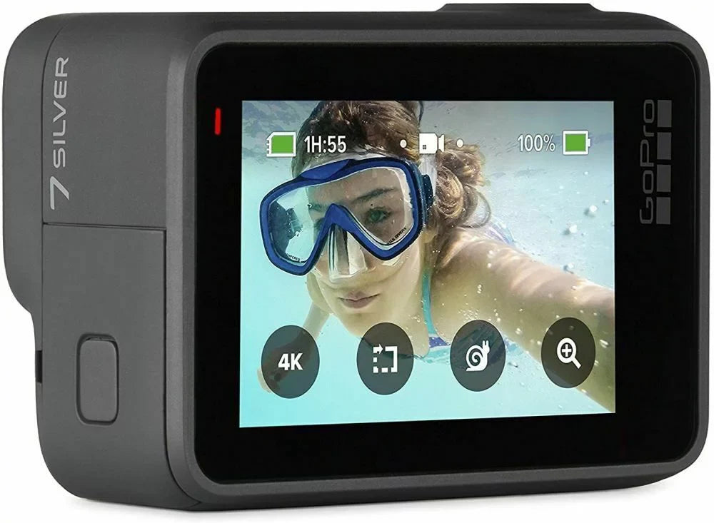 Pre-Owned GoPro HERO7 Silver Waterproof Action Camera 2" Touch Screen (Refurbished: Good)
