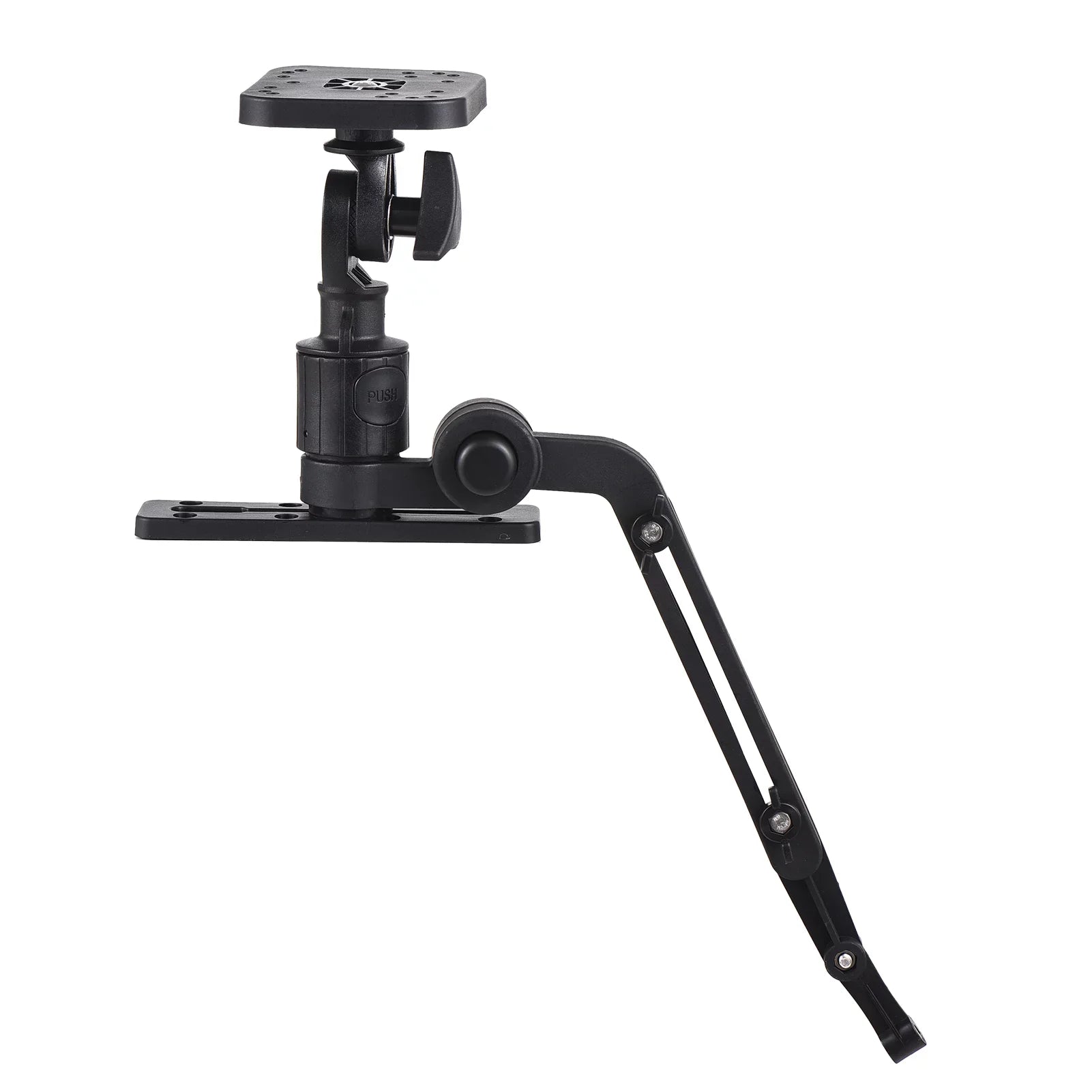Tomshoo Durable Kayak Boat Transducer Mounting Arm, Fish Finder Mount Base Adapter, 360 Degree Swivel