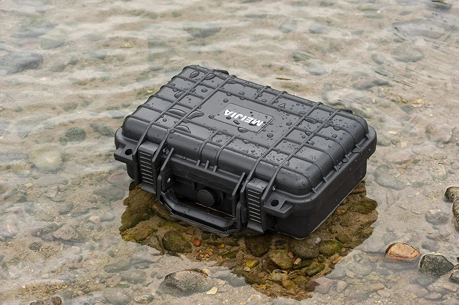 MEIJIA Portable All Weather IP67 Waterproof Protective Hard Case, Small Camera Case,Dry Case with Customizable Foam,Fit Use of Drones, Gentlemen 11.65 x8.35 x3.78 (Elegant Midnight