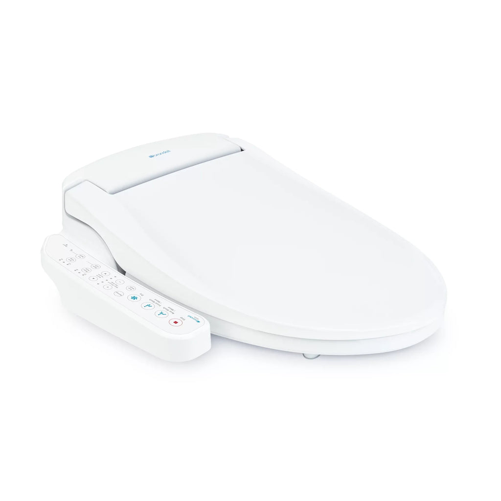 Brondell Swash SE400 Bidet Seat with Sidearm, Dryer and Stainless Steel Nozzle, Round White
