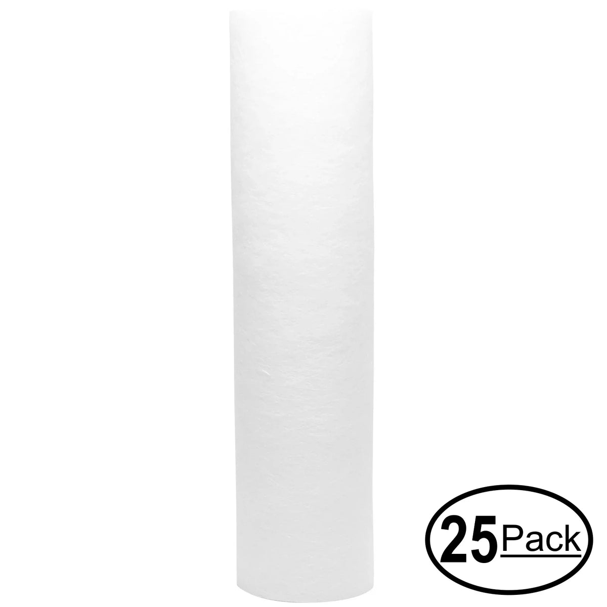 25-Pack Individuals for Aqualux AQL1 Polypropylene Gentlemen Filter - Universal 10-inch 5-Micron Cartridge for Aqualux Undersink Carbon Chlorine Filter System - Denali Pure Brand