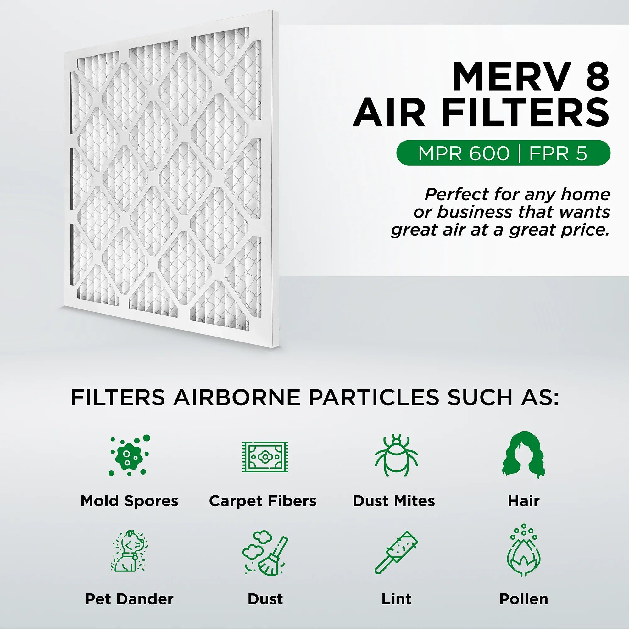 Pamlico Air 12x24x4 MERV 8 Pleated AC Furnace Air Filters. Case of 6. Actual Size: 11-3/8 x 23-3/8 x 3-3/4