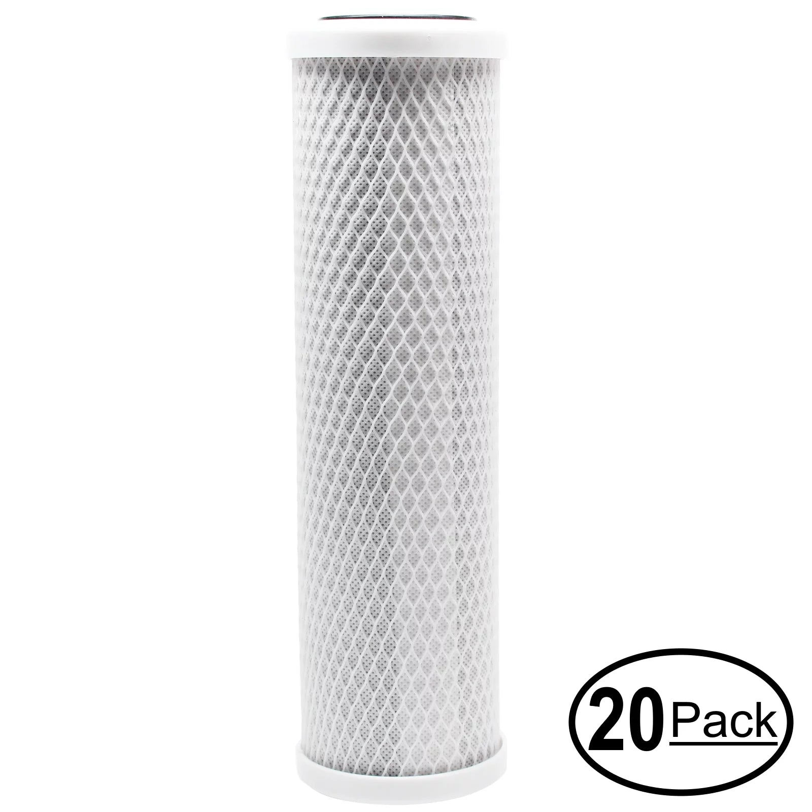 20-Pack Individuals for Marine Depot MD9111 Activated Carbon Block Filter - Universal 10 inch Filter for Marine Depot KleanWater Basic RO System - Denali Pure Brand