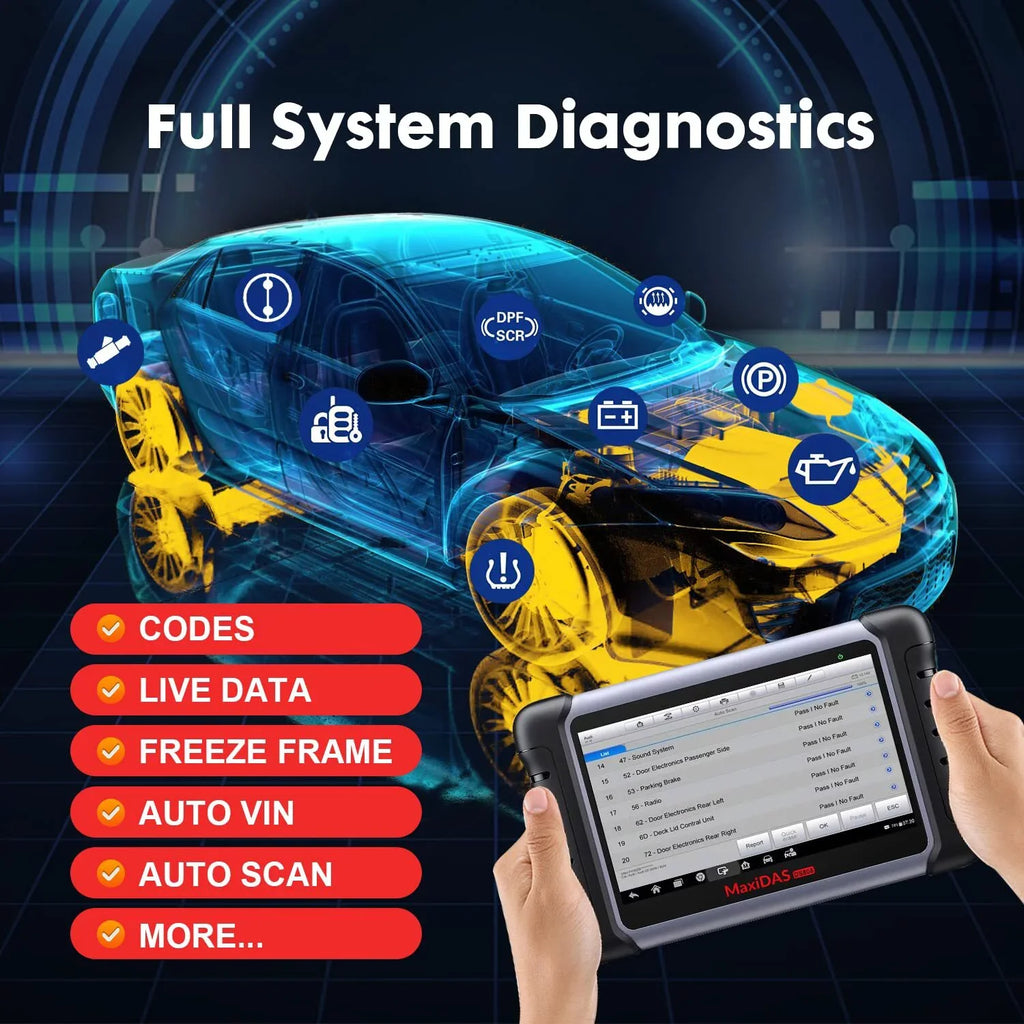 Autel Scanner MaxiDAS DS808K Auto Diagnostic Scan Tool, ECU Coding,ABS Bleed, Oil Reset,Upgrade of DS708 MP808