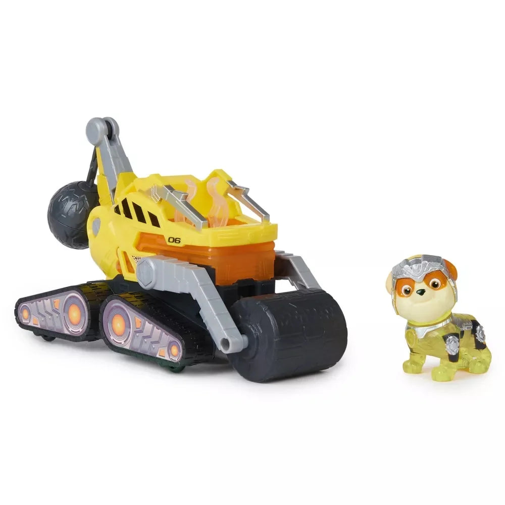 Paw Patrol: The Mighty Movie Toy Truck with Rubble Mighty Pups Action Figure
