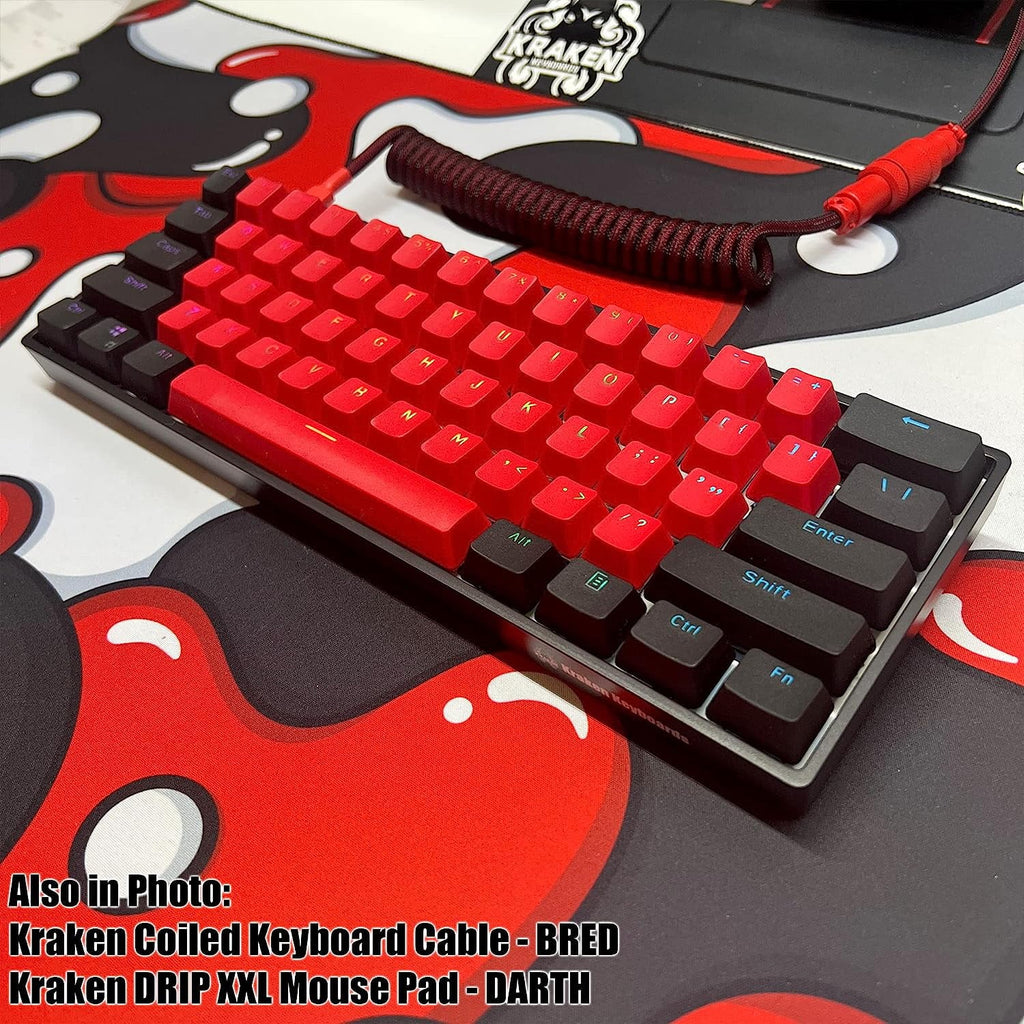 Kraken Pro 60 - BRED Edition 60% Mechanical Keyboard RGB Gaming Keyboard (Silver Speed Switches)