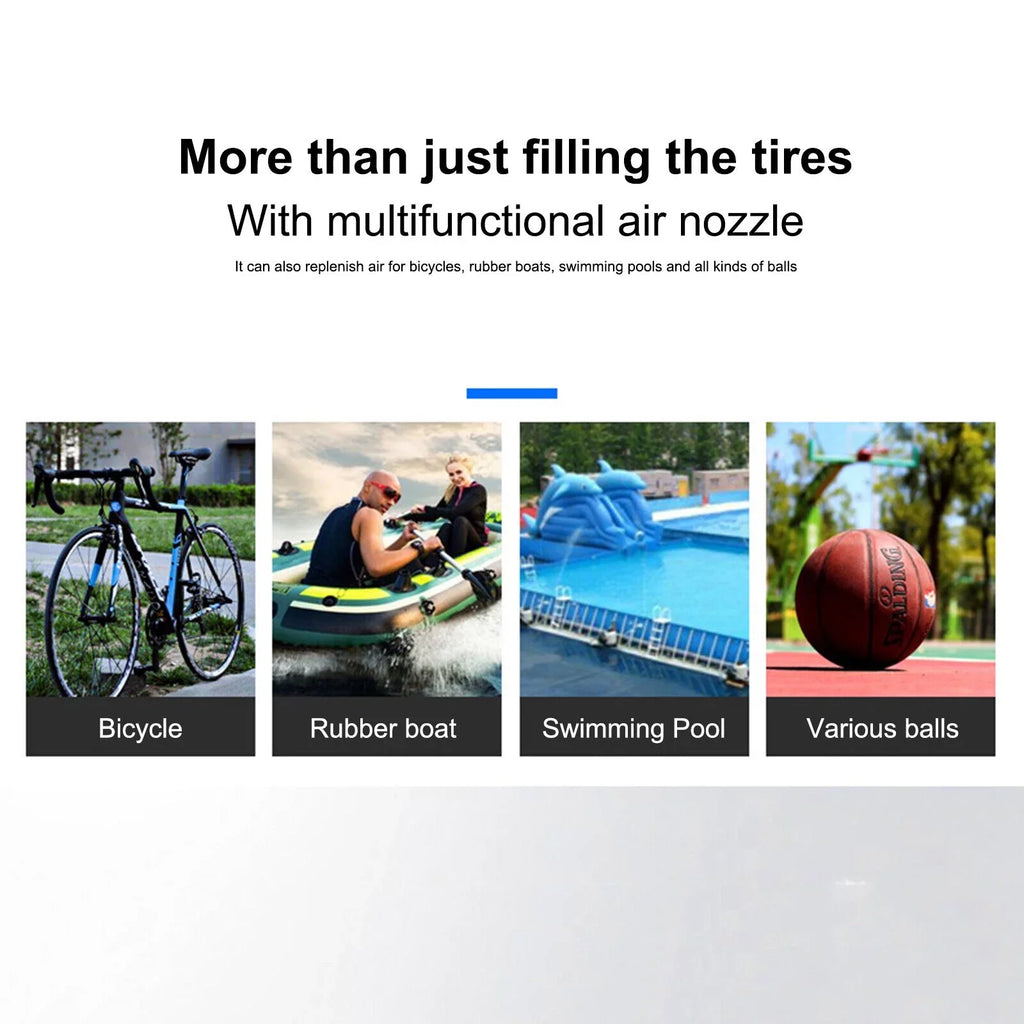 Jahy2Tech Dark Portable Air Compressor 12V Electric Pump Quick Inflation 280W Roadside Assistance