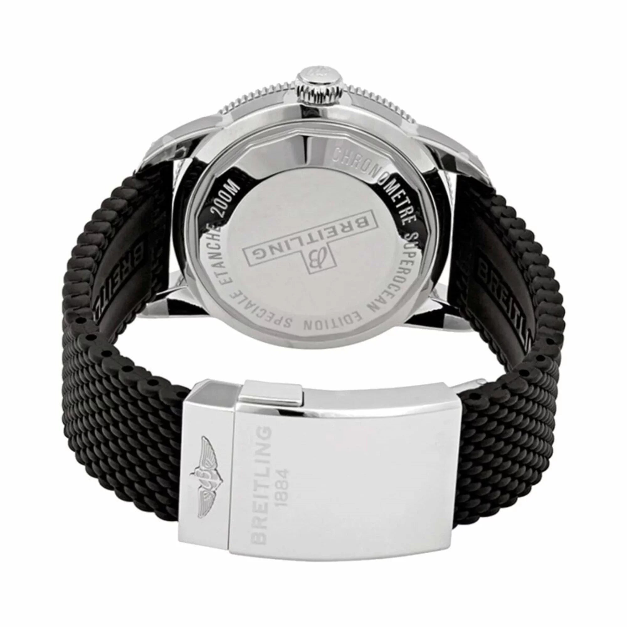 Breitling AB2030121B1S1 Superocean Heritage II Midnight Interface Individuals Rubber Chronometer Watch Dark - 44 mm