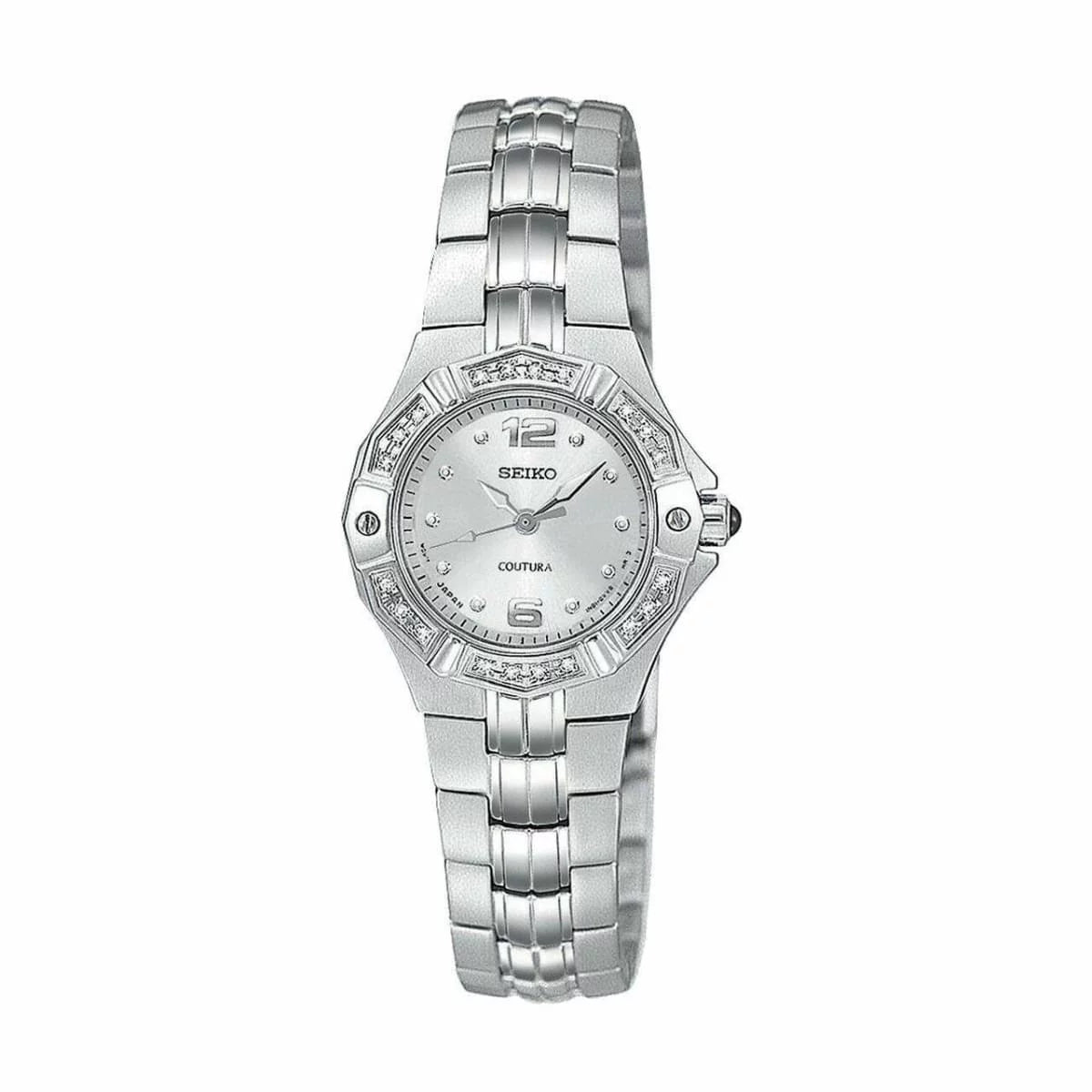 Seiko People SXGN25 Coutura Diamond Silver-Tone Watch